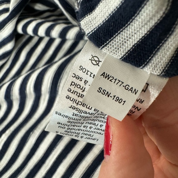 ATM Striped Jersey Short Sleeve T Shirt Dress Pima Cotton - Picture 8 of 8